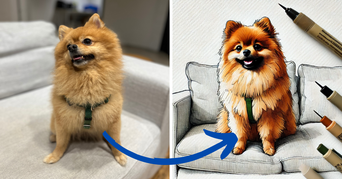 Dog picture to cartoon